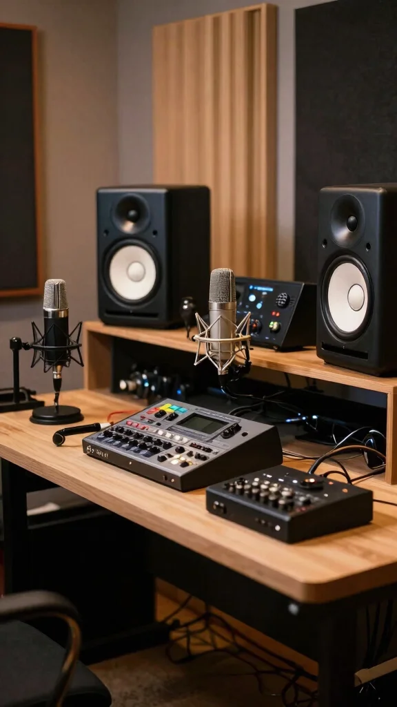 12 Basement Music Studio Ideas for a Soundproofed Creative Space - 7. Invest in Quality Sound Equipment 1