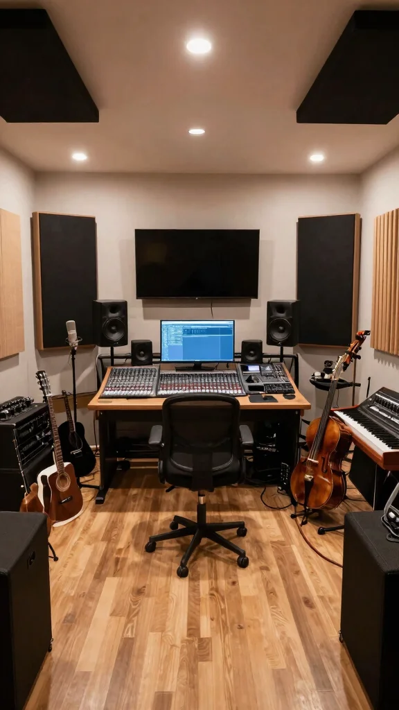 12 Basement Music Studio Ideas for a Soundproofed Creative Space - 8. Optimize Your Studio's Layout 1