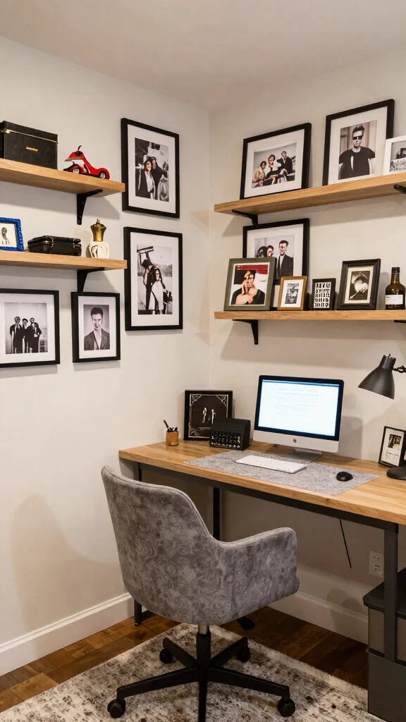 12 Basement Office Design Ideas for a Focused Beautiful Workspace - 12. Personal Touches 1