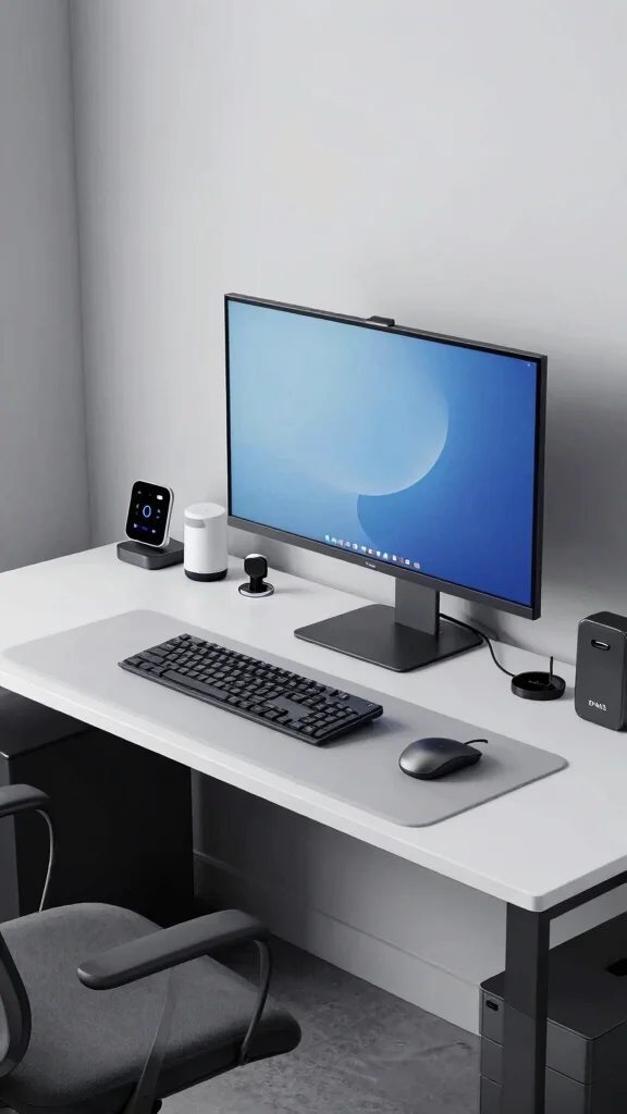 12 Basement Office Design Ideas for a Focused Beautiful Workspace - 8. Tech-Friendly Workspace 1