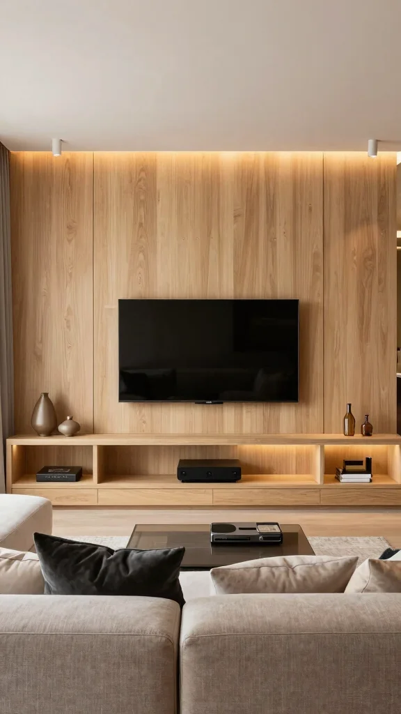 12 Basement TV Wall Ideas for a Sleek Styled Entertainment Focal Point - 4. Wall Paneling and Built-In Features 1