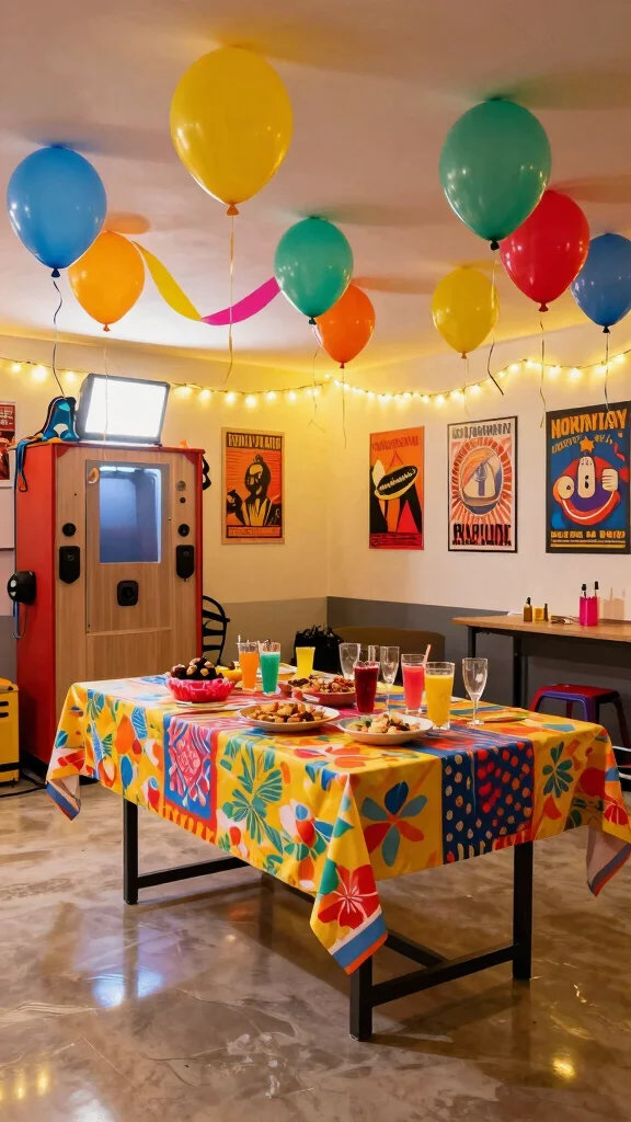 12 Basement Teen Hangout Ideas for a Cool Relaxed Retreat - 11. Themed Party Space: Celebrate in Style 1