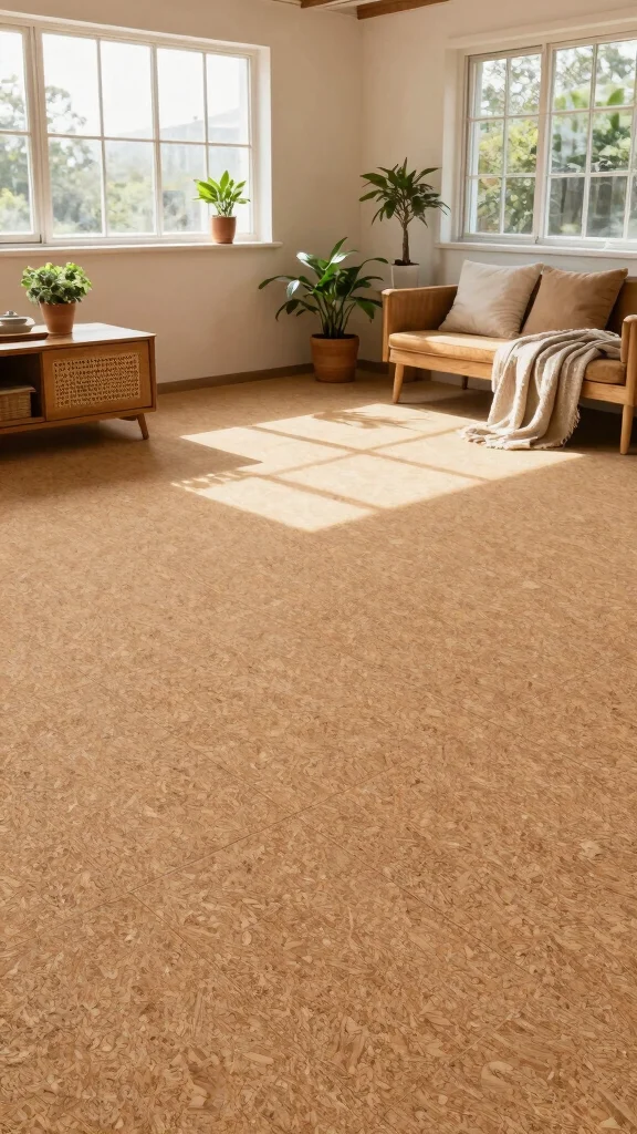 12 Basement Tile Floor Ideas for a Durable Beautiful Lower Level - 1. Sustainable Cork Tiles 1