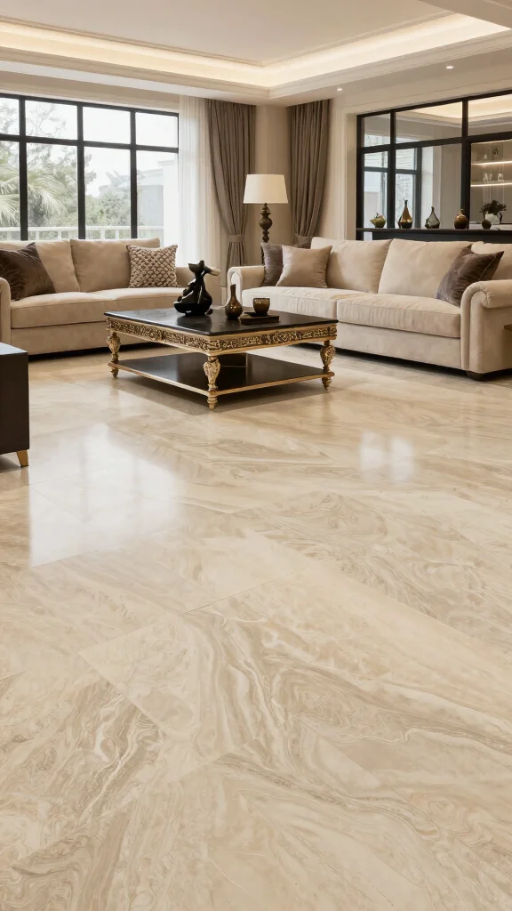 12 Basement Vinyl Flooring Ideas for a Waterproof Stylish Floor - 3. Luxurious Stone-Look Vinyl Flooring 1