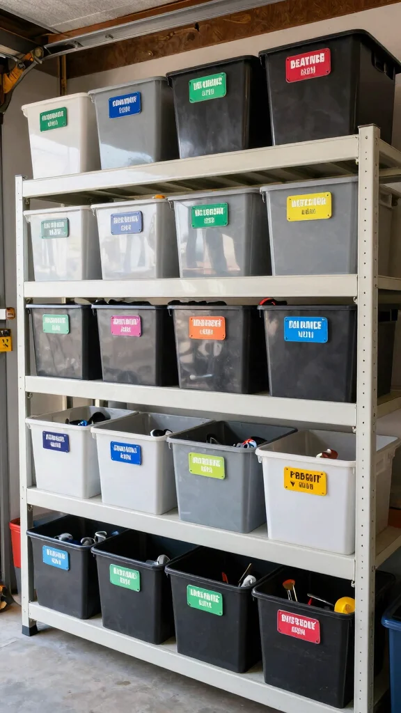 12 Garage Storage Room Ideas for a Tidy Heavy-Duty Organized Space - 10. Creative Labeling Systems 1