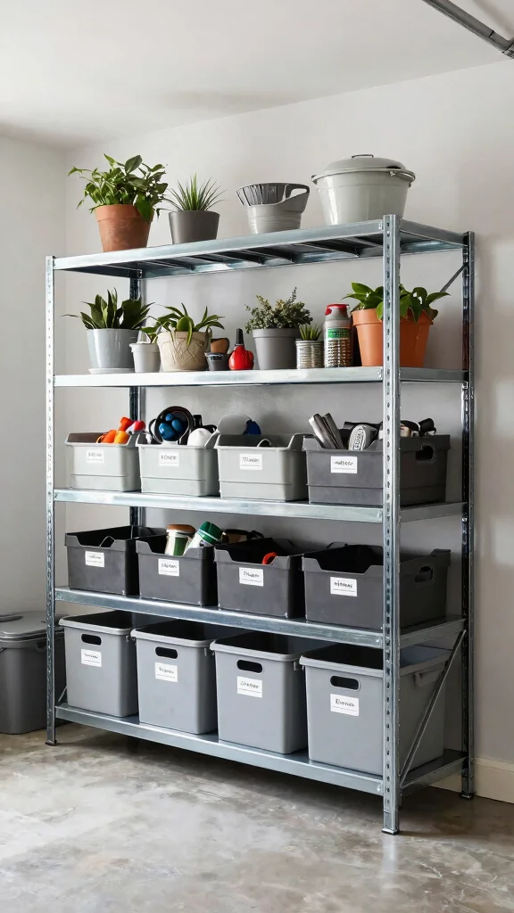 12 Garage Storage Room Ideas for a Tidy Heavy-Duty Organized Space - 2. Heavy-Duty Shelving Units 1