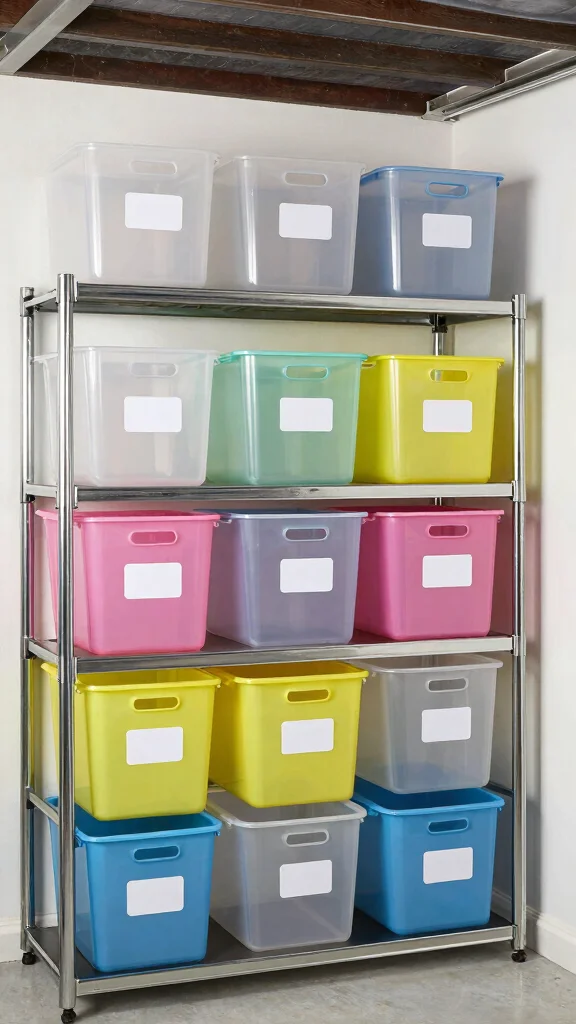 12 Garage Storage Room Ideas for a Tidy Heavy-Duty Organized Space - 3. Clear Storage Bins 1