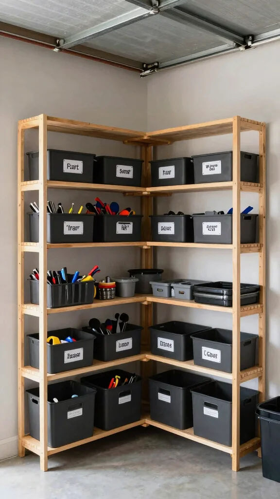 12 Garage Storage Room Ideas for a Tidy Heavy-Duty Organized Space - 8. Utilizing Corner Spaces 1