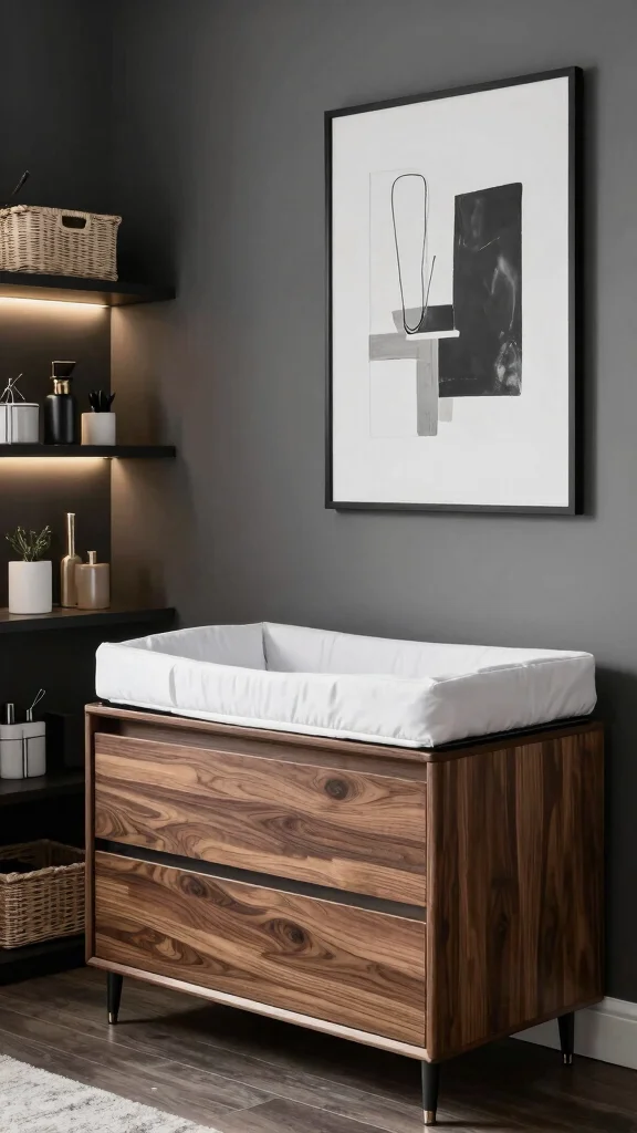 12 Nursery Changing Table Inspirations for a Safe Organized Stylish Space - 3. Modern Elegance 1