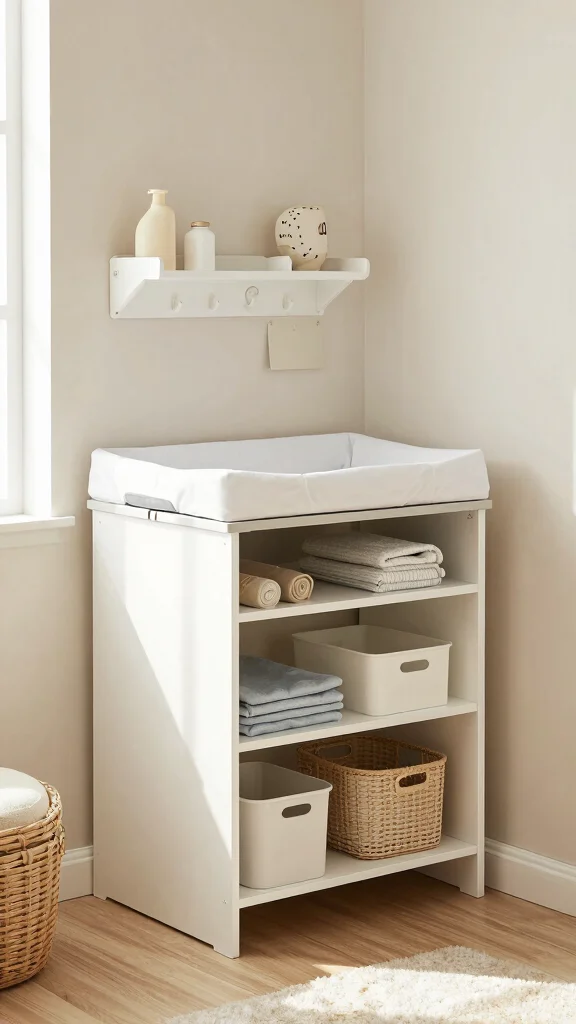 12 Nursery Changing Table Inspirations for a Safe Organized Stylish Space - 6. Space-Saving Solutions 1