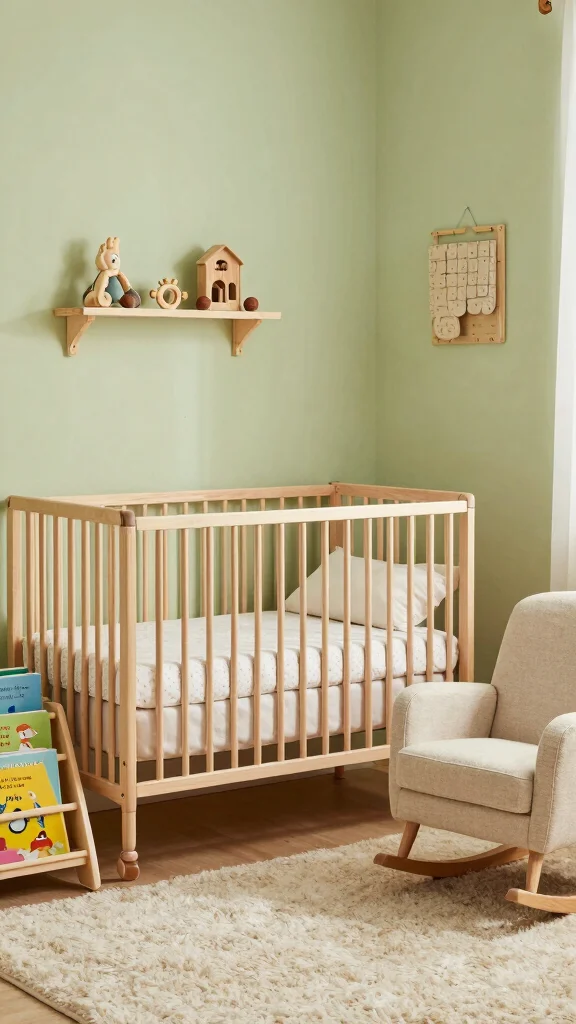 12 Nursery Furniture Layout Ideas for a Functional Beautiful Room - 1. Corner Crib Arrangement for Space-Efficiency 1