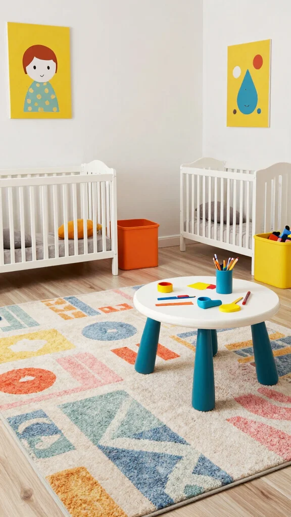 12 Nursery Furniture Layout Ideas for a Functional Beautiful Room - 11. Multi-Functional Play Zones 1