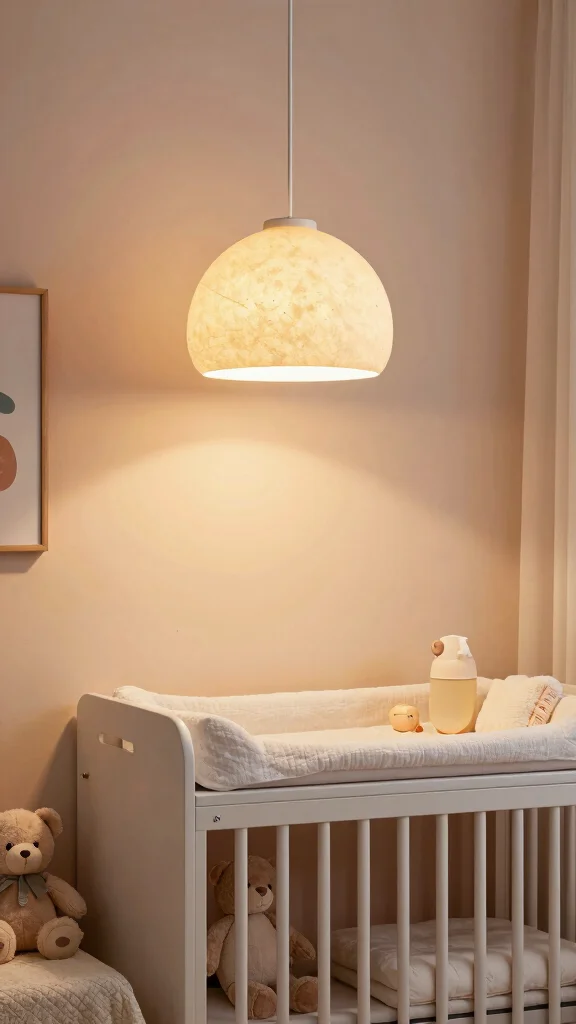 12 Nursery Light Fixture Ideas for a Beautiful Safe Baby Room Ceiling - 1. Softly Glowing Pendant Lights 1