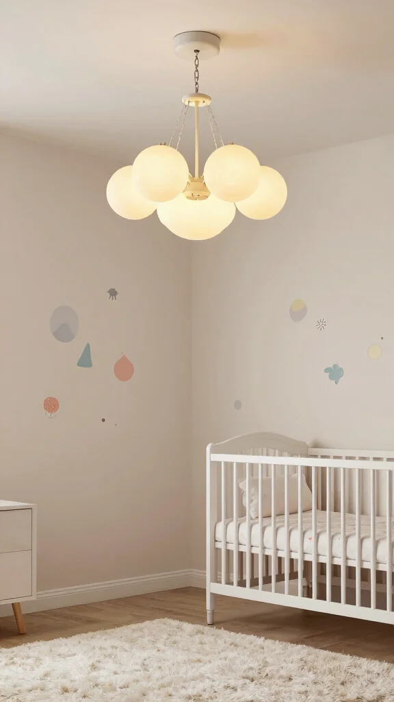 12 Nursery Light Fixture Ideas for a Beautiful Safe Baby Room Ceiling - 5. Beautiful Chandelier Options 1