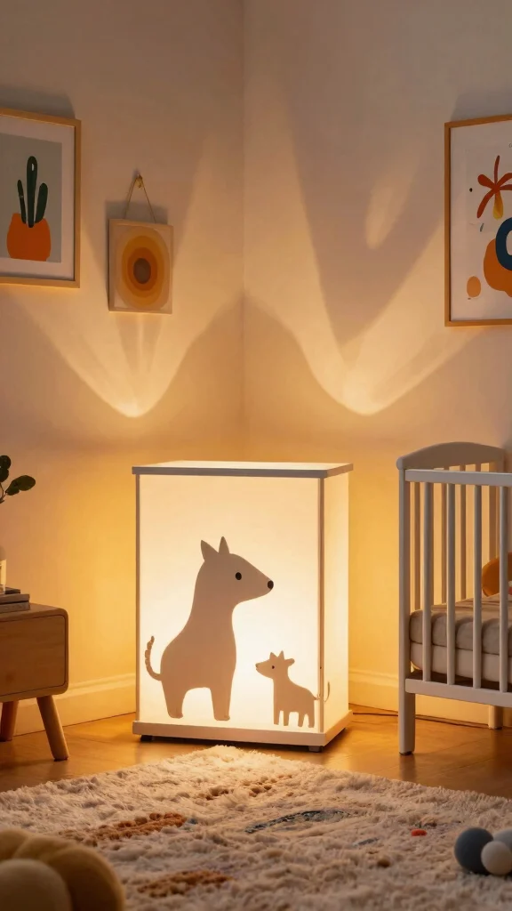 12 Nursery Light Fixture Ideas for a Beautiful Safe Baby Room Ceiling - 9. Creative Shadow Box Lights 1