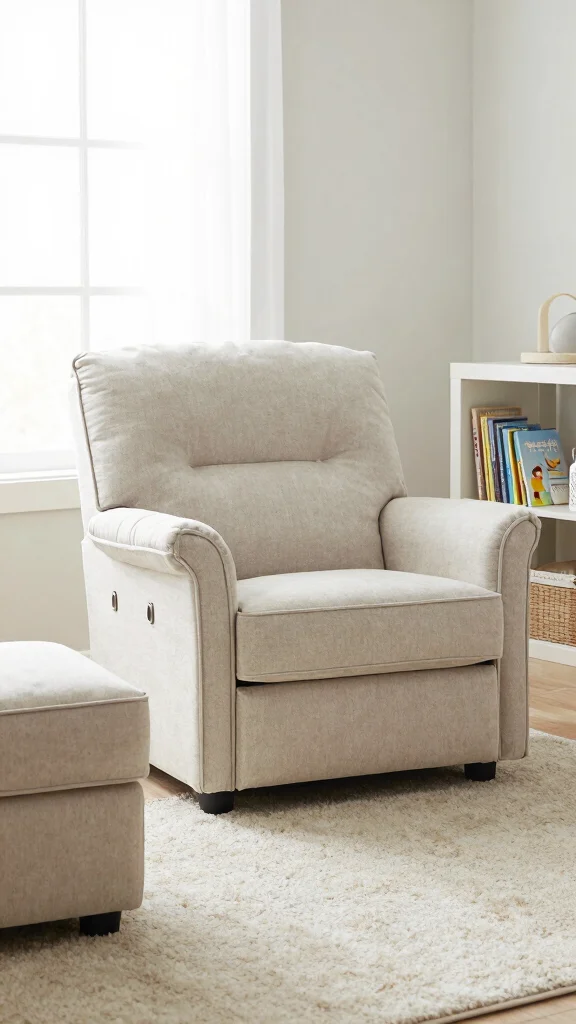 12 Nursery Rocking Chair Ideas for a Cozy Classic Feeding Corner - 8. Soft Nursery Glider 1