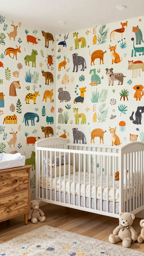 12 Nursery Wall Ideas for Paint Wallpaper and Decor - 3. Recycled Wallpaper 1