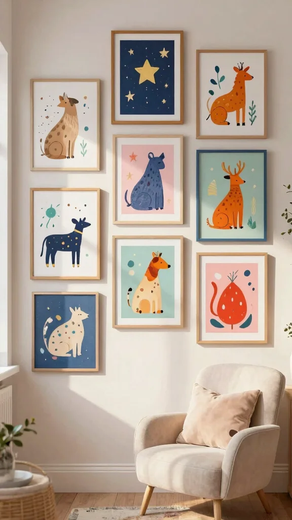 12 Nursery Wall Ideas for Paint Wallpaper and Decor - 8. Whimsical Wall Art 1