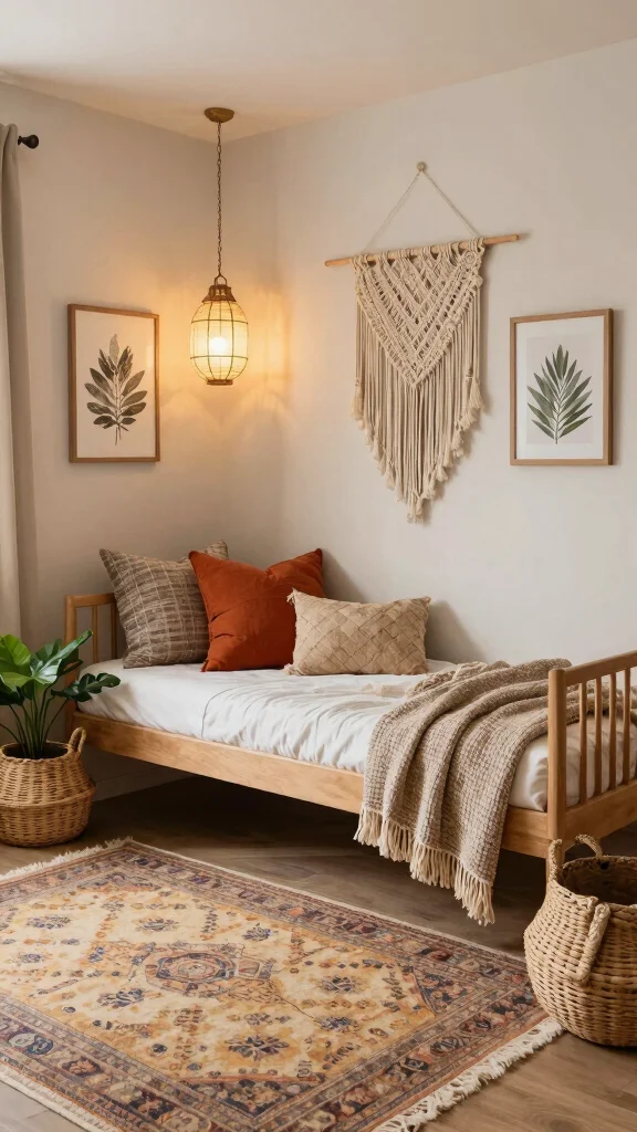 12 Nursery With Daybed Ideas for a Dual-Purpose Baby and Guest Room - 3. Boho Chic Retreat 1