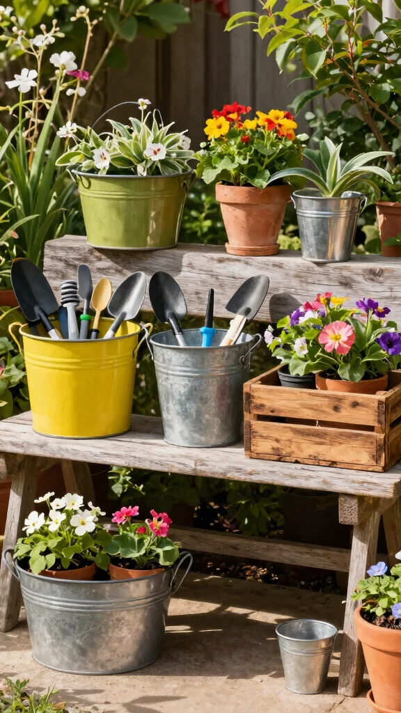 12 Outdoor Storage Room Ideas for a Weatherproof Functional Space - 10. Decorative Storage Containers 1