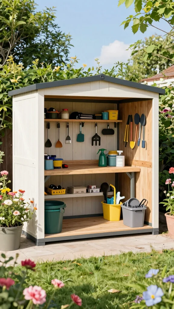 12 Outdoor Storage Room Ideas for a Weatherproof Functional Space - 12. Multi-Purpose Outdoor Storage Shed 1
