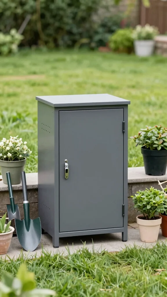 12 Outdoor Storage Room Ideas for a Weatherproof Functional Space - 6. Outdoor Cabinet for Tools 1