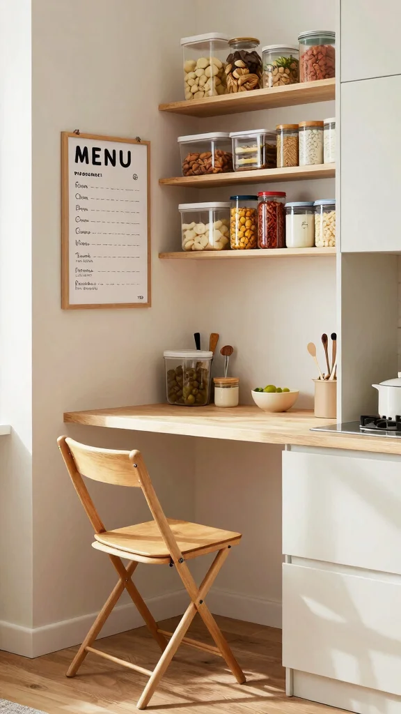 12 Storage Room Pantry Ideas for a Well-Stocked Organized Food Space - 12. Incorporate a Small Work Station 1