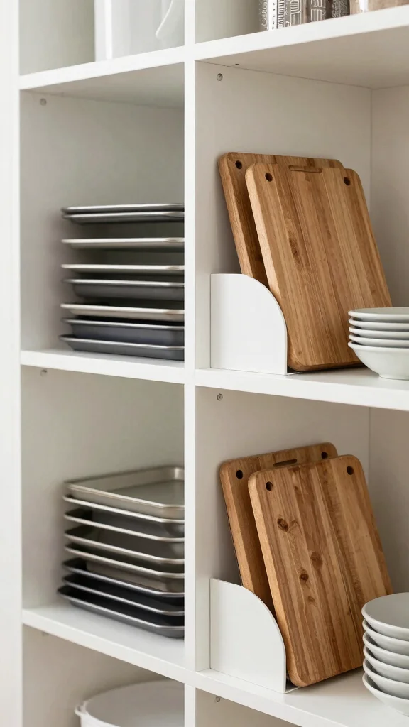 12 Storage Room Pantry Ideas for a Well-Stocked Organized Food Space - 7. Vertical Dividers 1