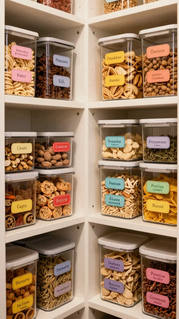 12 Storage Room Pantry Ideas for a Well-Stocked Organized Food Space - 9. Label Everything 1