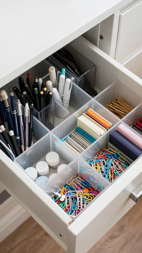 12 Storage Room Shelf Organization Ideas for a Tidy Accessible Space - 10. Use Drawer Organizers for Smaller Items 1