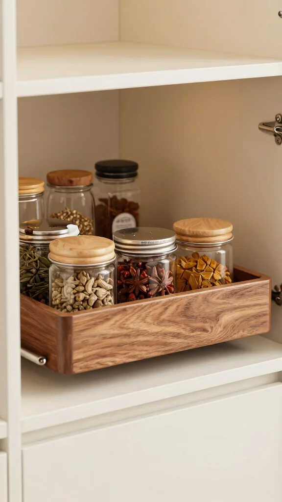 12 Storage Room for Kitchen Ideas for a Well-Stocked Organized Pantry - 8. Sliding Shelf Trays 1