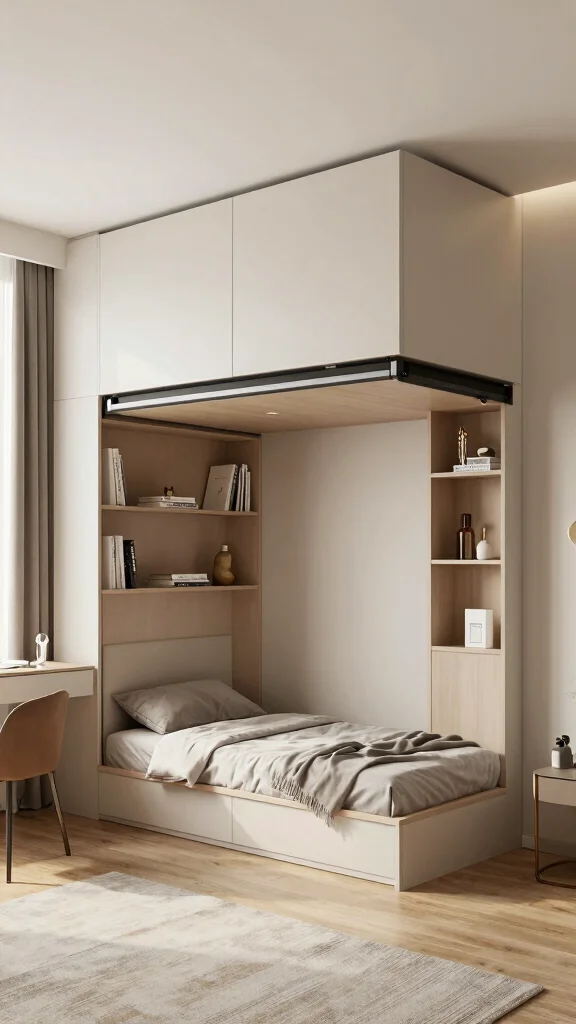 12 Storage Room to Bedroom Conversion Ideas for a Functional New Space - 1. Compact Murphy Bed Magic 1