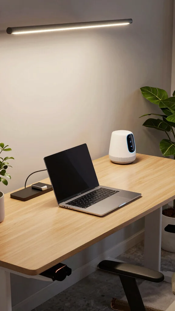 12 Storage Room to Office Conversion Ideas for a Productive Workspace - 6. Smart Technology Integration 1