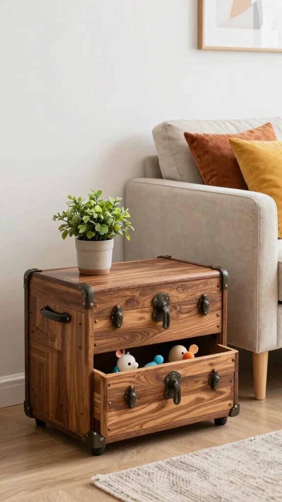 12 Toy Storage Ideas for the Living Room for a Tidy Family-Friendly Space - 5. Toy Trunks 1