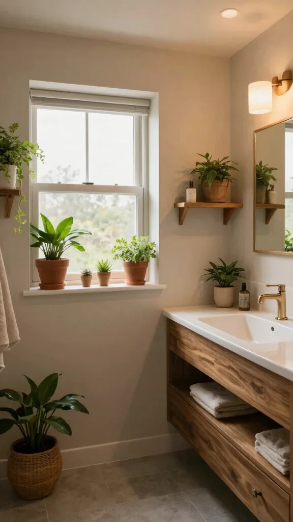 13 Basement Bathroom Ideas for a Stylish Functional Lower Level - 6. Incorporate Natural Elements 1