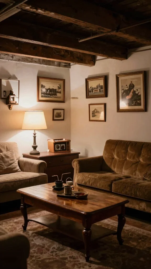 13 Basement Finishing Ideas for a Polished Beautiful Lower Level - 12. Vintage Touches for Charm 1