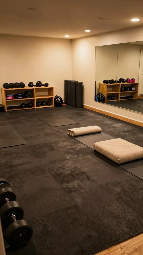13 Basement Finishing Ideas for a Polished Beautiful Lower Level - 8. Create an Exercise Space 1