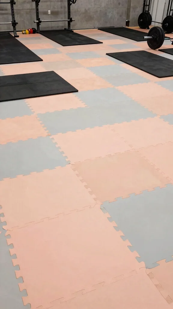 13 Basement Gym Ideas for a Functional Motivating Home Workout Space - 10. Innovative Flooring Solutions 1