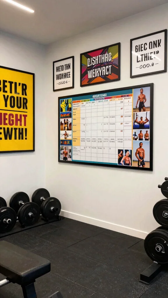 13 Basement Gym Ideas for a Functional Motivating Home Workout Space - 4. Motivational Decor 1