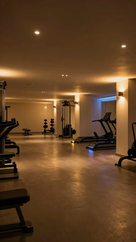 13 Basement Gym Ideas for a Functional Motivating Home Workout Space - 5. Smart Lighting Options 1