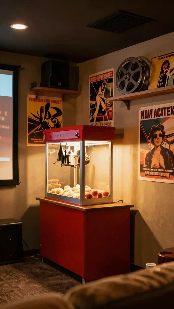 13 Basement Home Theater Ideas for a Cinematic Immersive Movie Experience - 11. Vintage Cinema Aesthetic 1