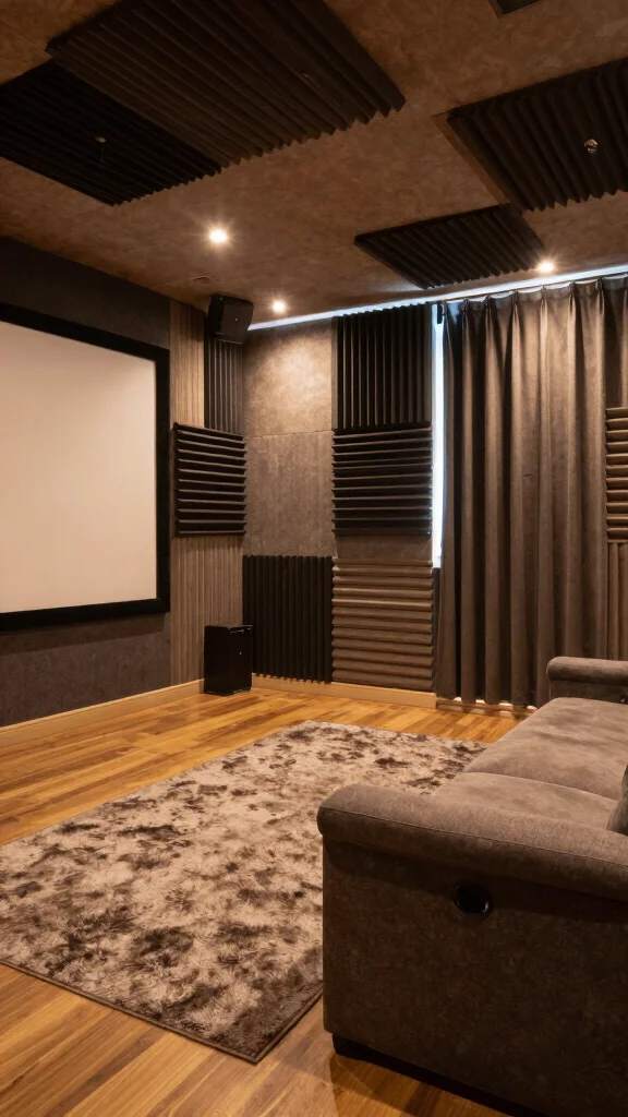 13 Basement Home Theater Ideas for a Cinematic Immersive Movie Experience - 6. Acoustic Treatments 1
