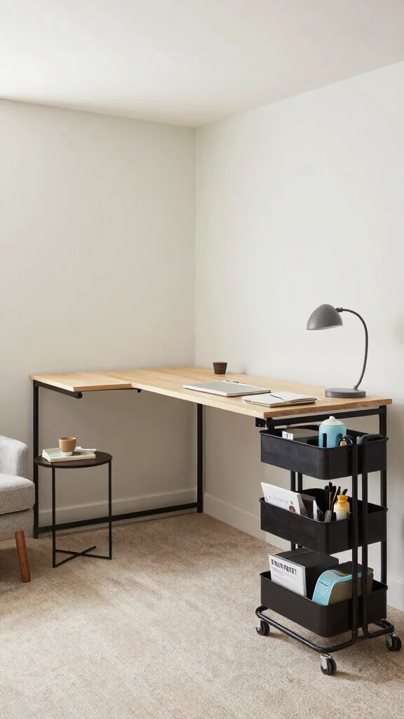13 Basement Office Ideas for a Productive Stylish Home Workspace - 11. Flexible Space Design 1