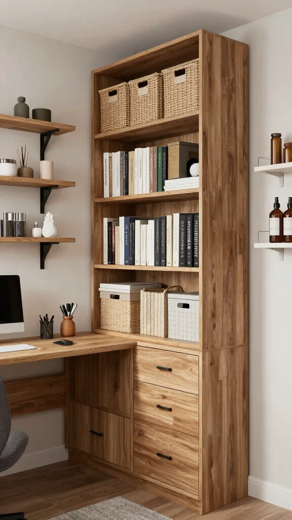 13 Basement Office Ideas for a Productive Stylish Home Workspace - 5. Smart Storage Solutions 1