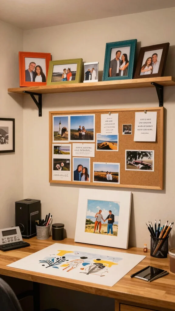 13 Basement Office Ideas for a Productive Stylish Home Workspace - 8. Personal Touches 1