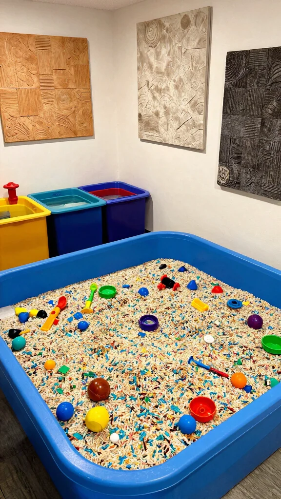 13 Basement Playroom Ideas for a Fun Safe Organized Kids Space - 10. Sensory Play Features 1