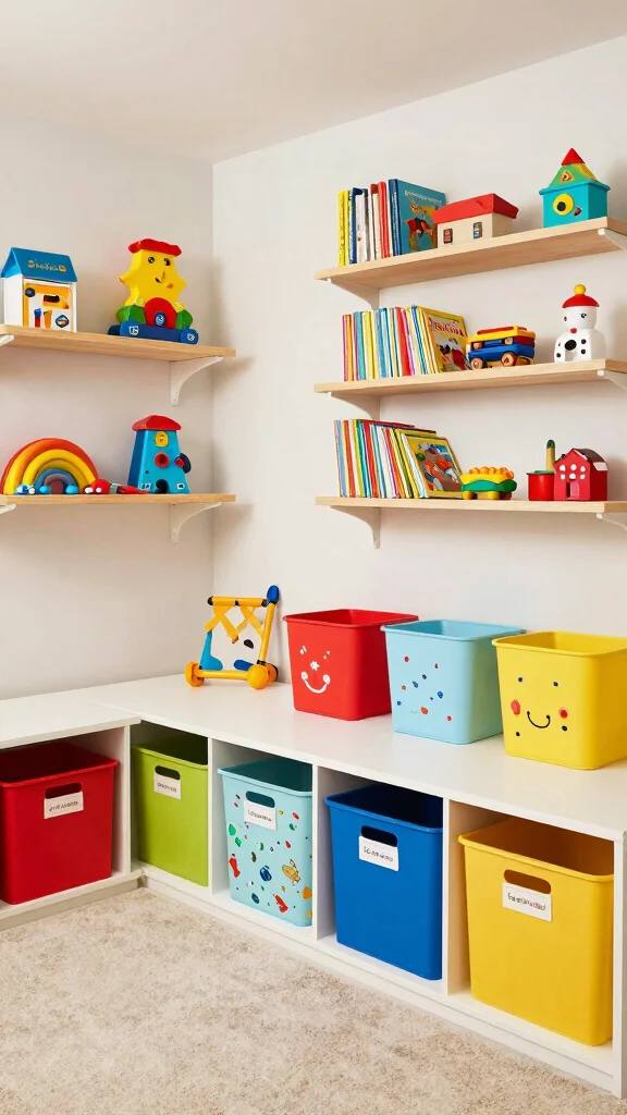 13 Basement Playroom Ideas for a Fun Safe Organized Kids Space - 3. Creative Storage Solutions 1