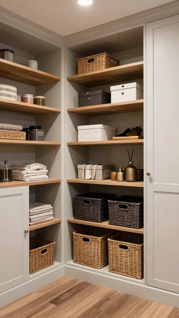 13 Basement Renovation Ideas That Add Value and Beauty to Your Home - 12. Elegant Storage Solutions 1