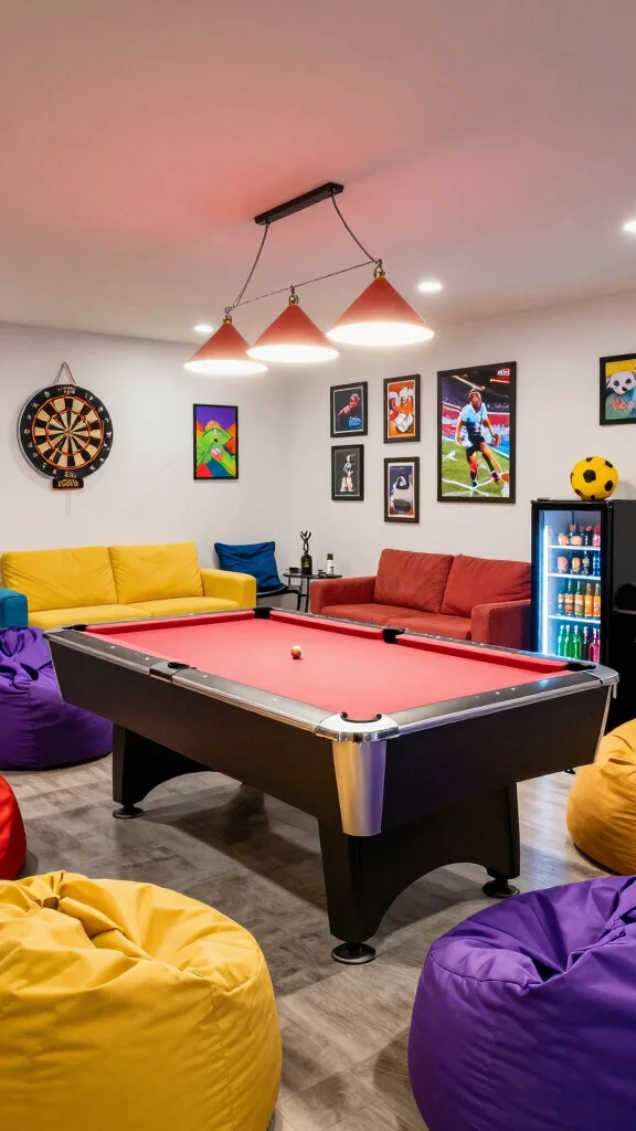 13 Basement Renovation Ideas That Add Value and Beauty to Your Home - 4. Stylish Game Room 1