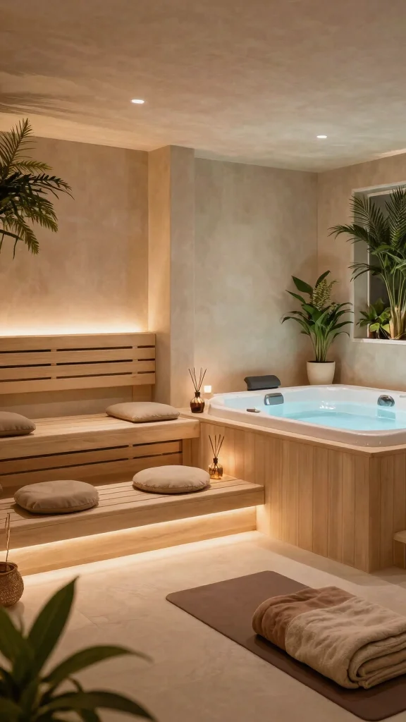 13 Basement Renovation Ideas That Add Value and Beauty to Your Home - 6. Relaxing Spa Retreat 1